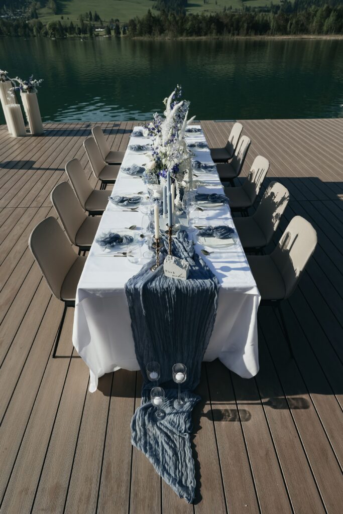 Table setting bei micro wedding in Regensburg